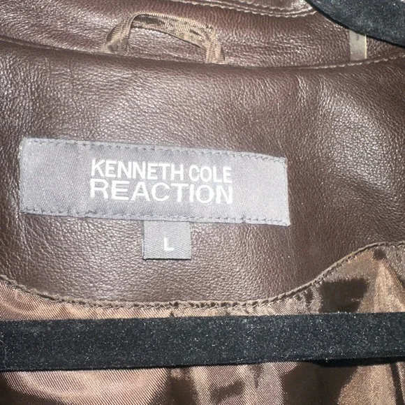 Genuine leather jacket KENNETH COLE x Wilson’s Leather Brown L *READ
